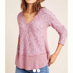 Anthropologie Dorotea Space-Dyed Hacci Tunic Purple XS